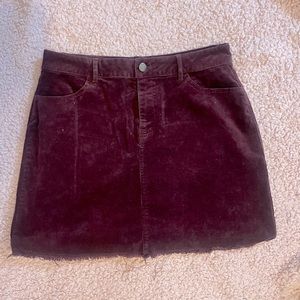 Forever 21 corduroy maroon skirt Large